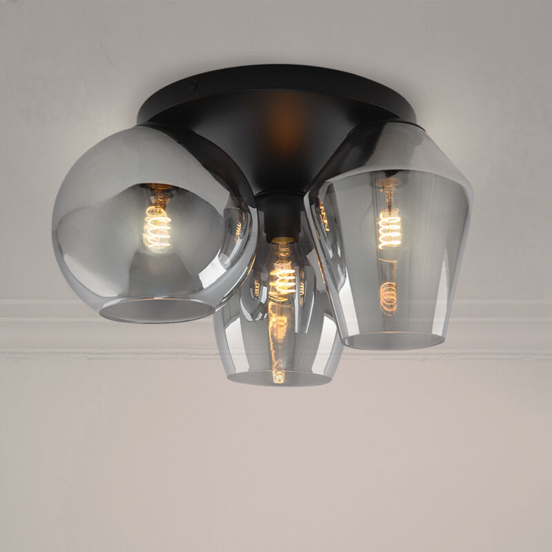 Design loftlampe grå, Lazaro