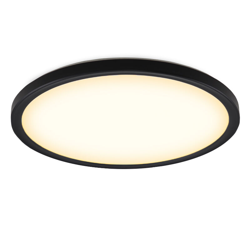 Plast plafond sort, Shona, 18W, 3000K LED, 3 trins lysdæmper