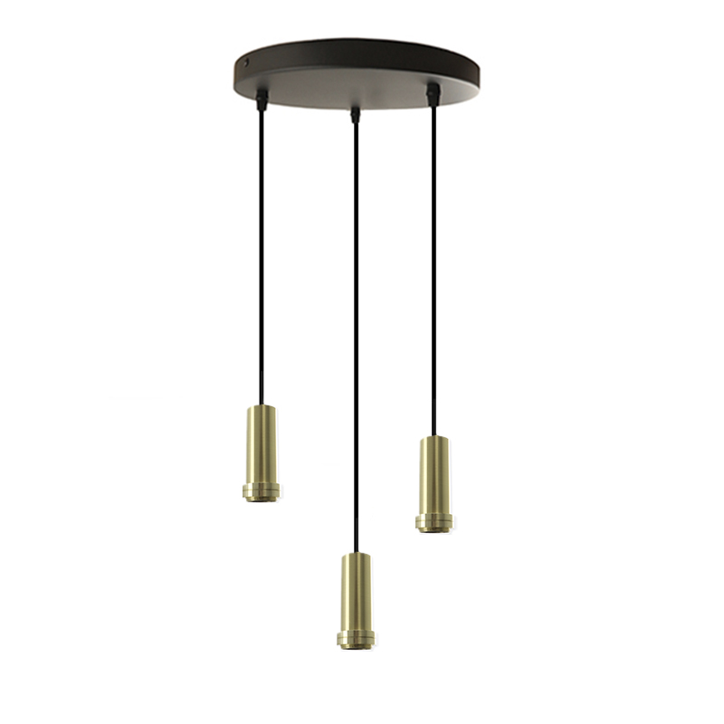 Aluminium pendler lampe uden skærm sort, Rika