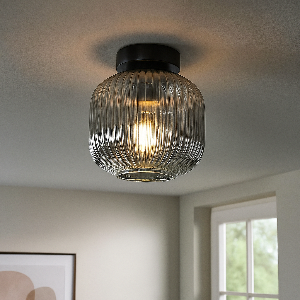 Retro loftlampe grå, Charlois
