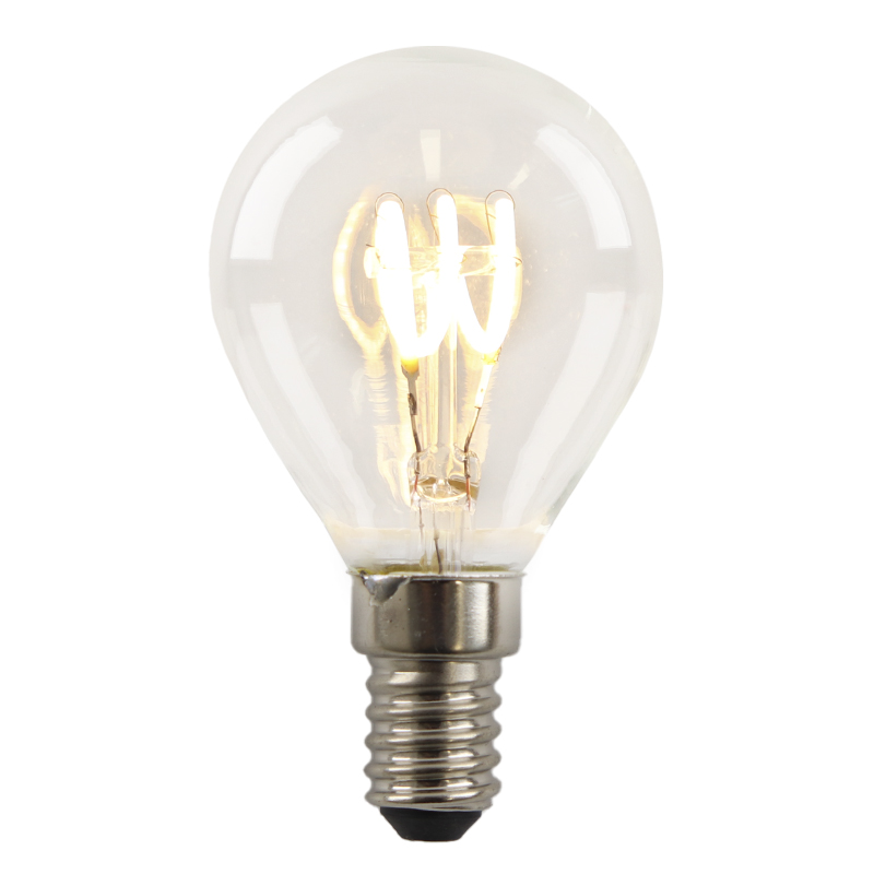 Dimmbare Olucia E14 filament pære Tuelo, P45, 4W, 2700K