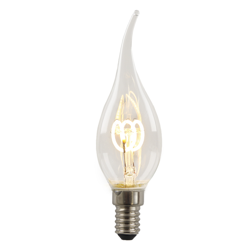 Dimmbare Olucia E14 LED kertepære Tuelo, 2W, 2700K