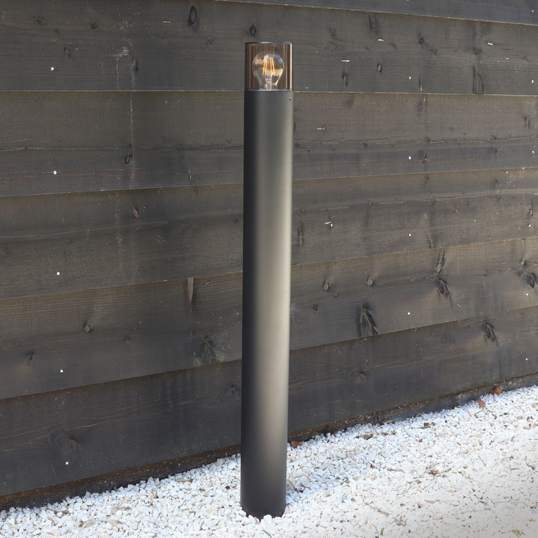 Modern udendørslampe sort, Sanel, IP44