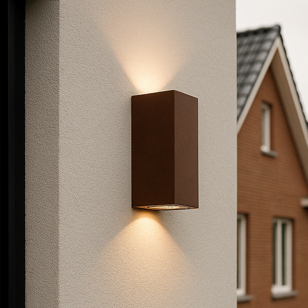 Modern udendørslampe rustfarvet, Corella, IP44