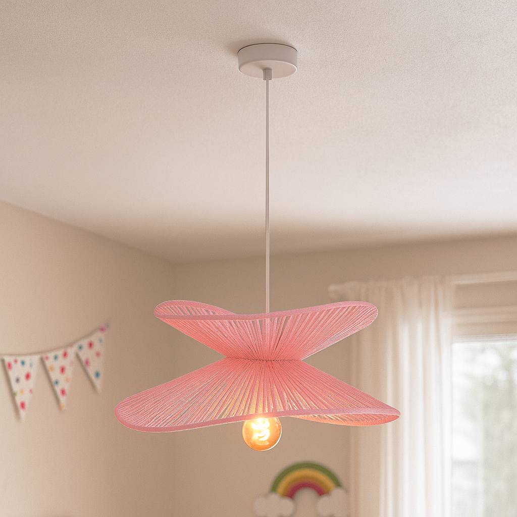 Papir pendler lampe lyserød, Rosalie