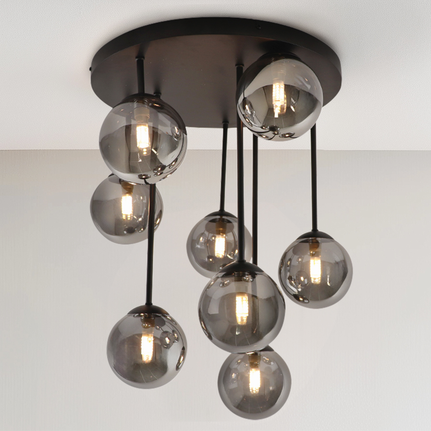 Design loftlampe grå, Stacy