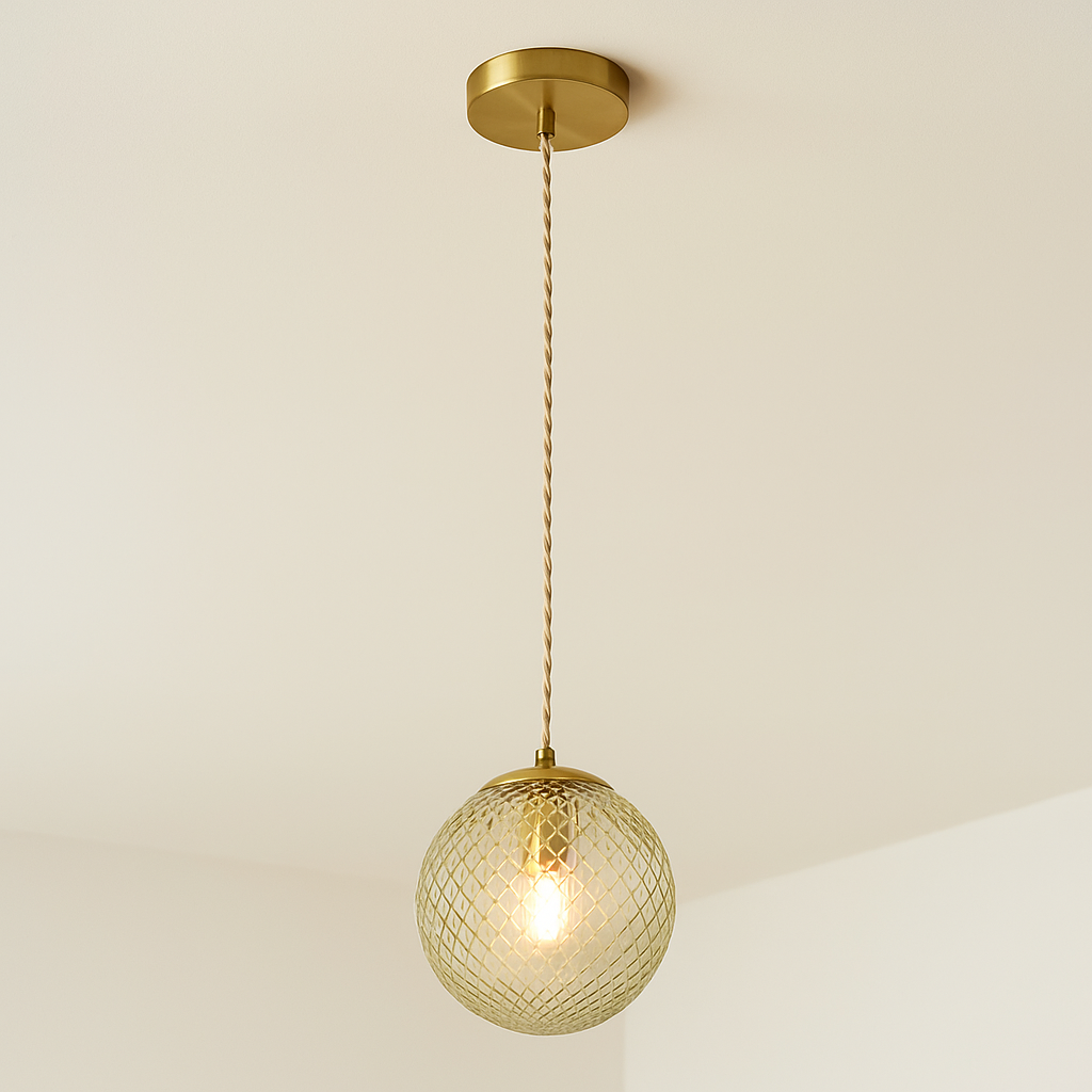 Retro pendler lampe grøn, Johnson