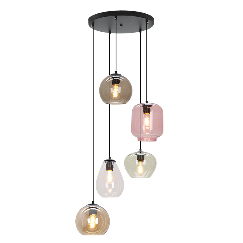 Modern pendler lampe multi-farvet, Caia