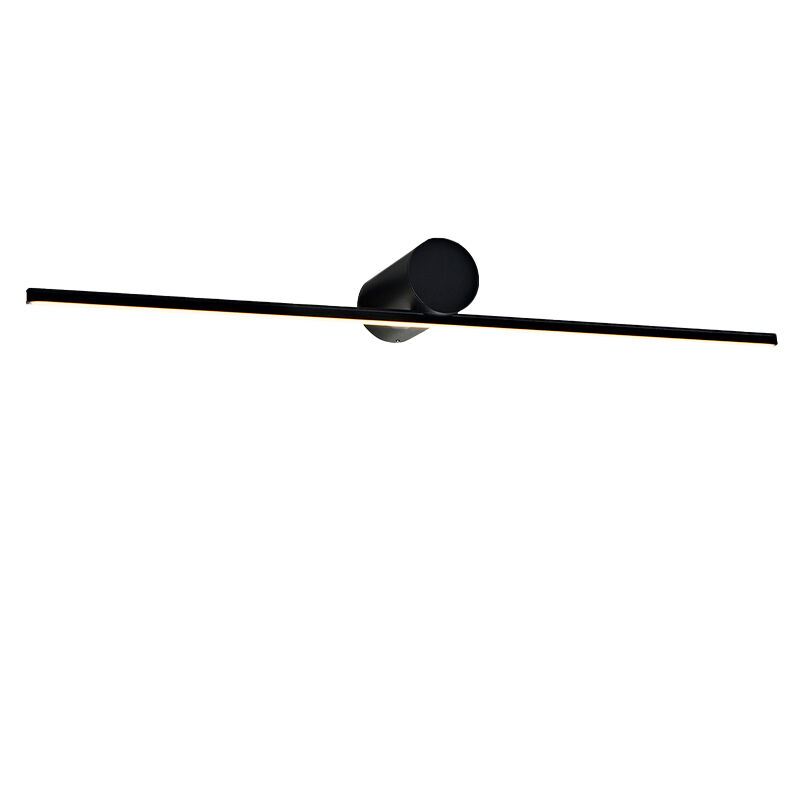 Modern spejllampe sort, Haiko, 8W, 3000K LED, IP44