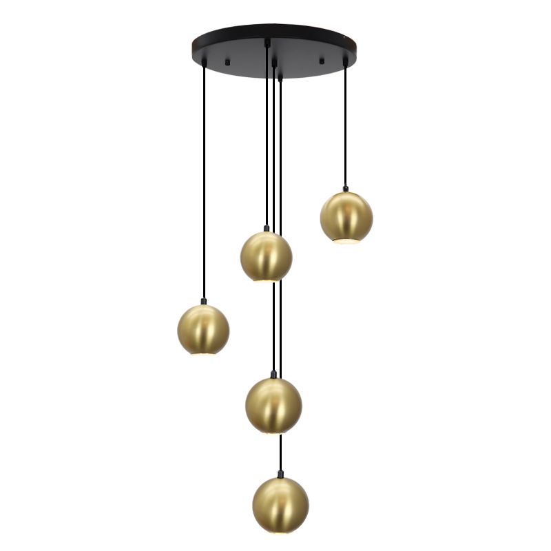 Modern pendler lampe messing, Matea