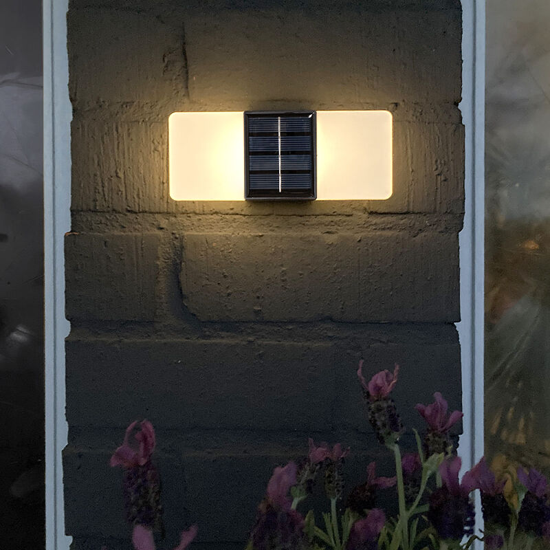 Plast udendørs væglampe solcelle hvid, Amier, 0,3W, 3000K LED, IP44