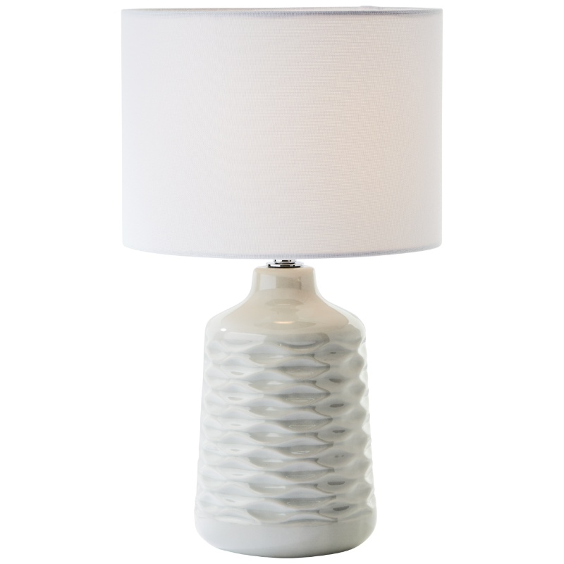 Retro bordlampe grå, Roelf, med brytare