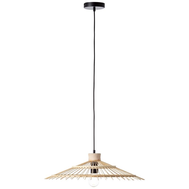 Træ pendler lampe sort, Idris