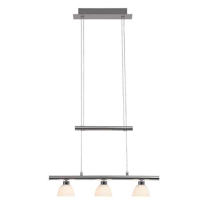 Glas pendler lampe krom, Tromp, 5W, 3000K LED, med beröringsdimmer