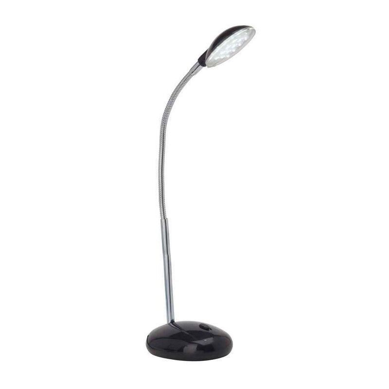 Plast skrivebordslampe sort, Marenthe, 2W, 6000K LED, med brytare