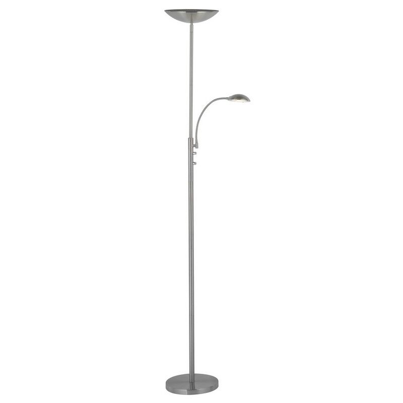 Modern gulv lampe krom, Elina, 18W, 3000K LED