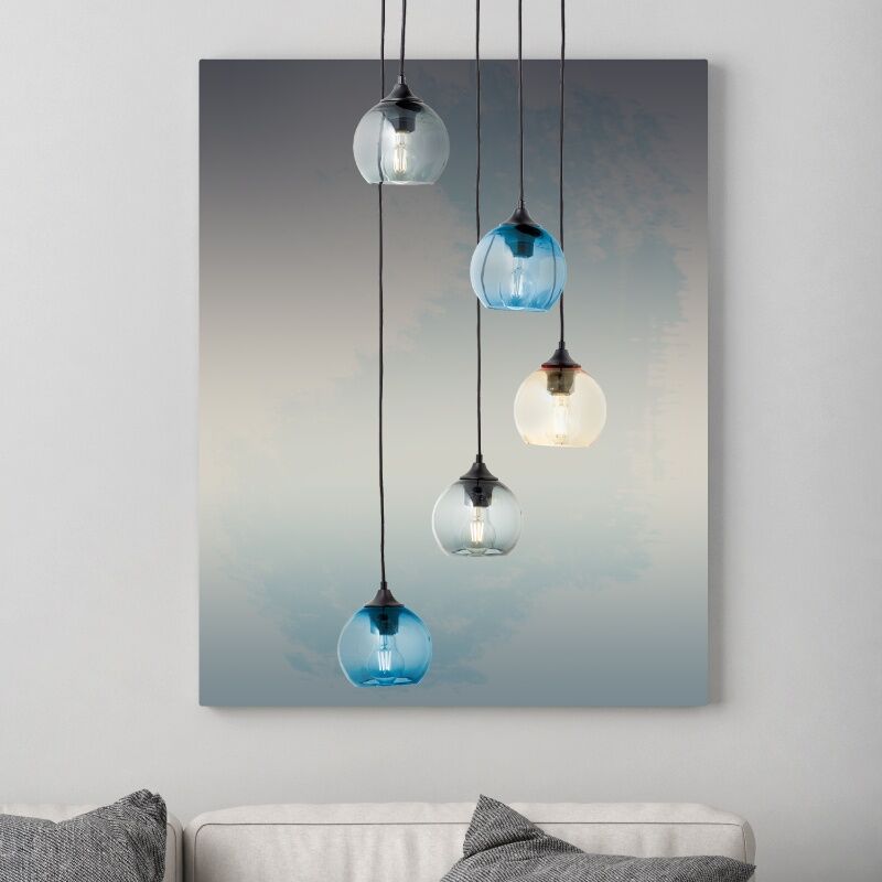 Design pendler lampe multi-farvet, Quinton