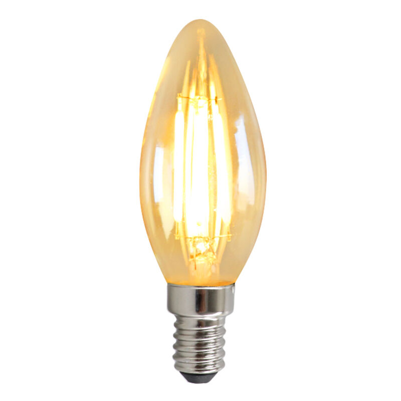 Dæmpbar Olucia E14 LED stearinlys, 3w, Amber glas, 2200k
