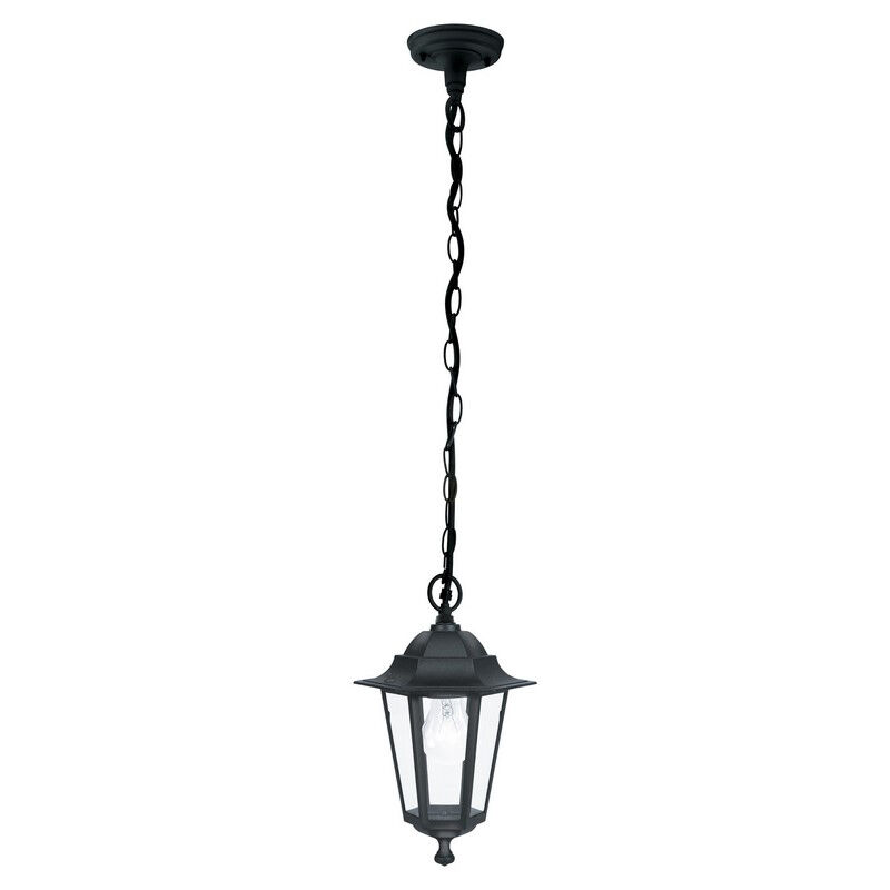 Sort klassisk udendørslampe aluminium, Alieke, IP44