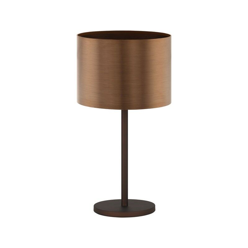 Brun design bordlampe plast, Noor, med brytare