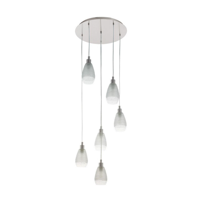 Nikkel design pendler lampe glas, Kik
