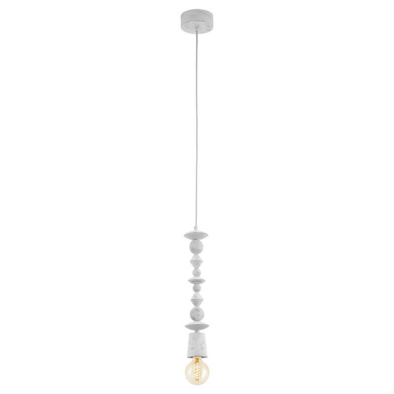Træ pendler lampe hvid, Abel