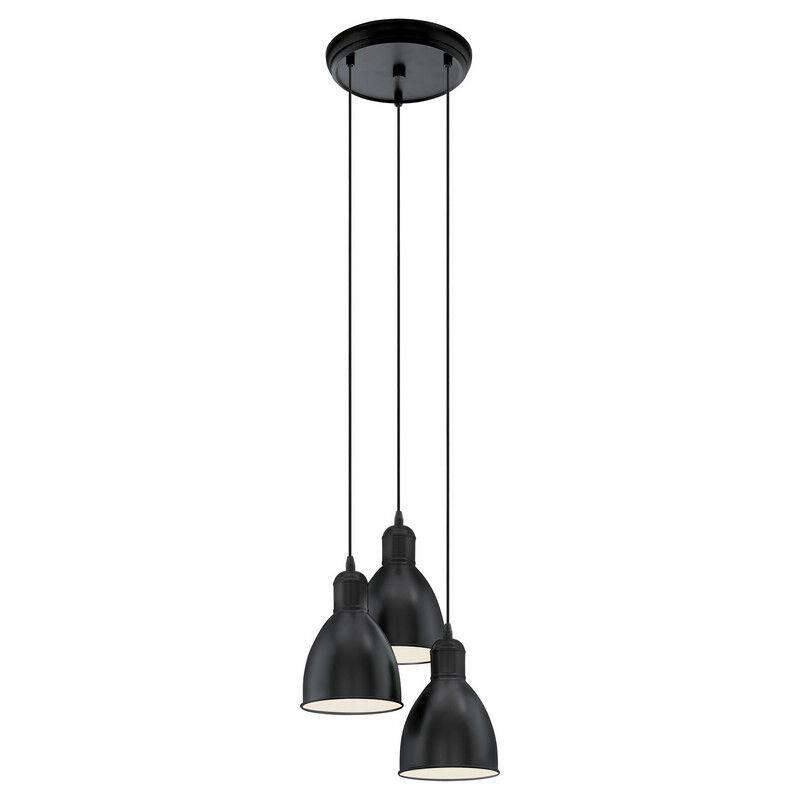 Sort industri pendler lampe metal, Lavinio