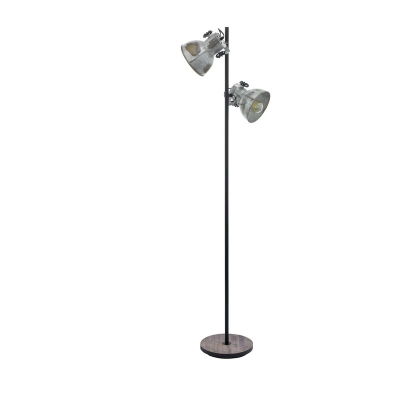 Træ gulv lampe brun, Angelina, med brytare