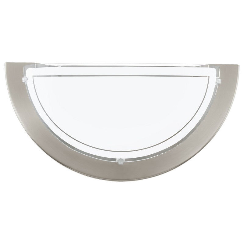 Nikkel modern væglampe glas, Agena