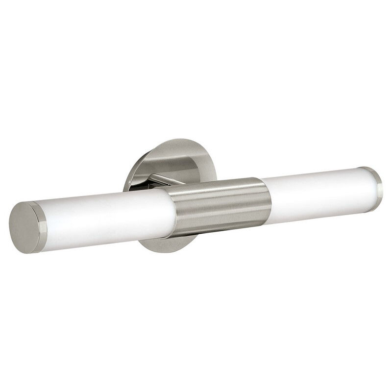 Nikkel modern spejllampe glas, Euska, IP44