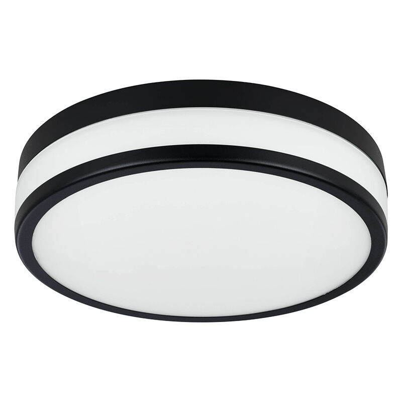 Sort loftlampe badeværelse glas, Jacco, 5,7W, 3000K LED, IP44