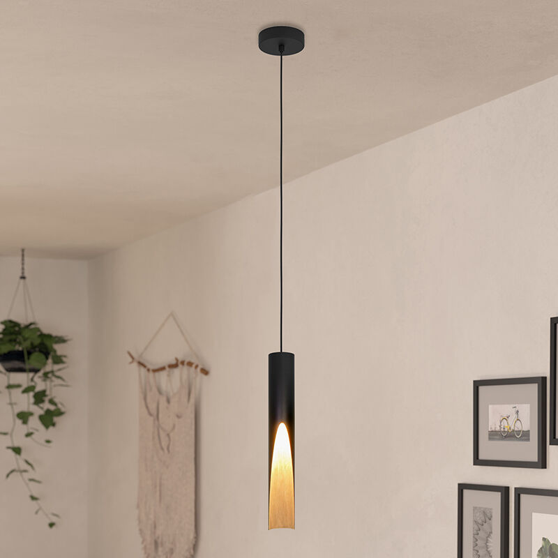 Brun modern pendler lampe aluminium, Aloysius
