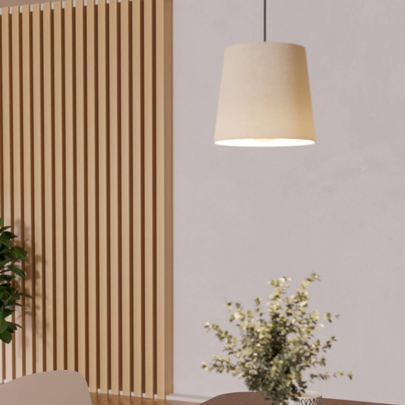 Sort modern pendler lampe stof, Siham