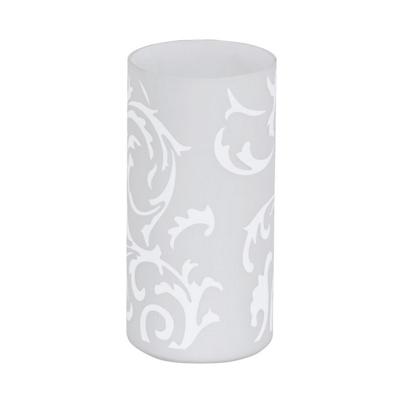 Hvid design bordlampe glas, Basken, med brytare