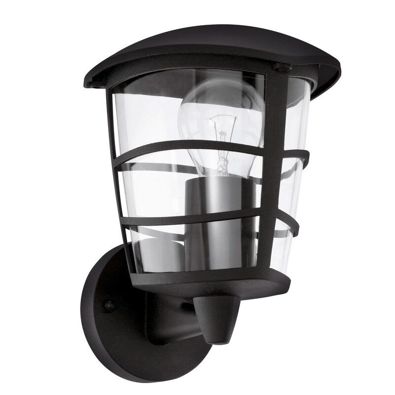 Sort modern udendørslampe plast, Inas, IP44