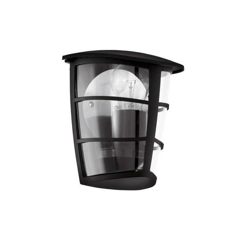 Sort modern udendørslampe plast, Inas, IP44
