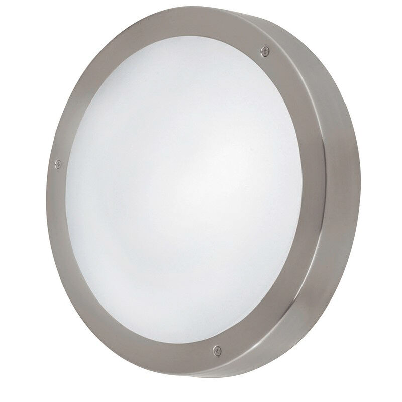 Sølv udendørslampe glas, Bob, IP44
