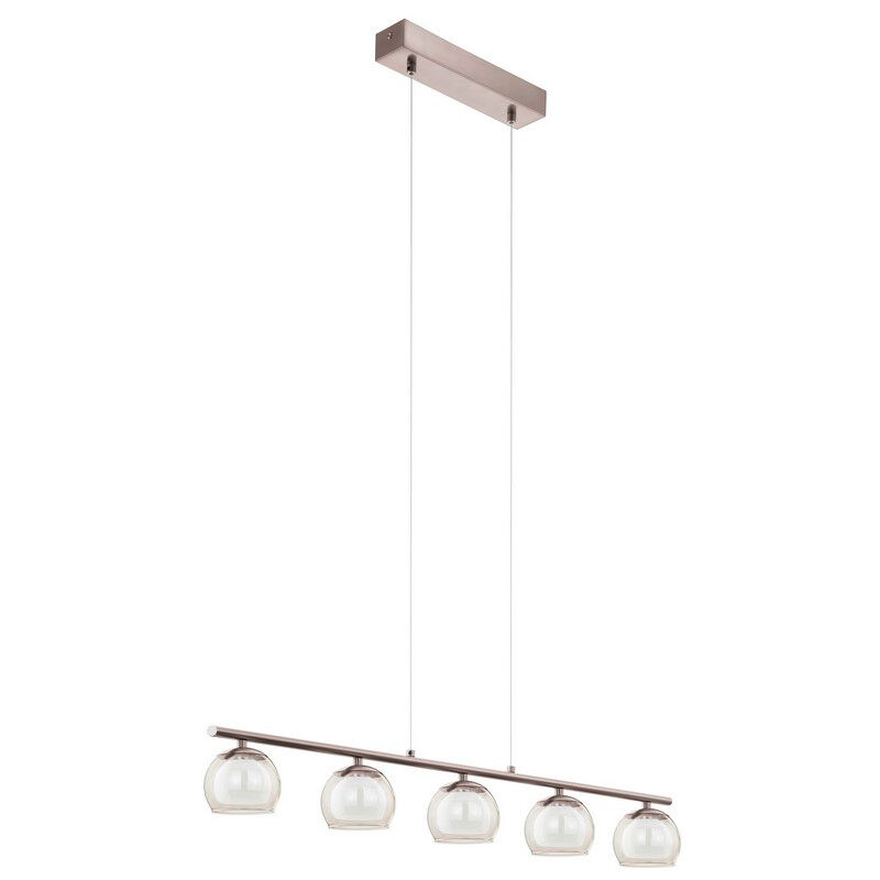 Nikkel modern pendler lampe glas, Riviera, 3W, 3000K LED