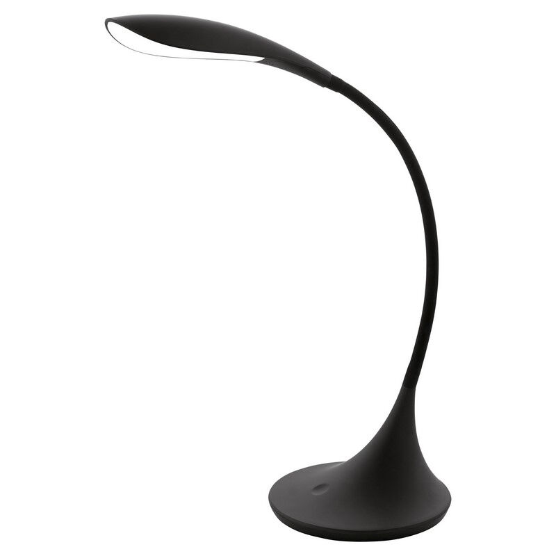 Sort design skrivebordslampe plast, Lovisa, 5W, 3000K LED, med beröringsdimmer