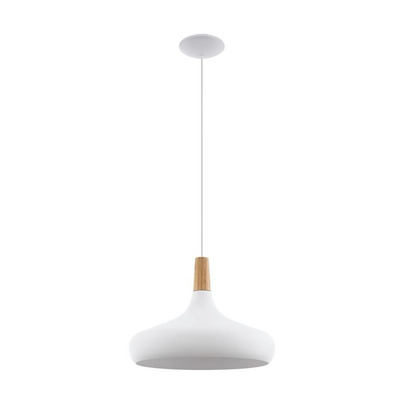 Hvid pendler lampe stål, Tjebbe