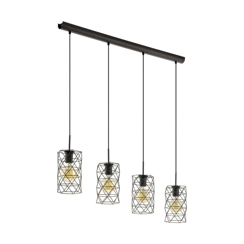 Brun industri pendler lampe stål, Okan
