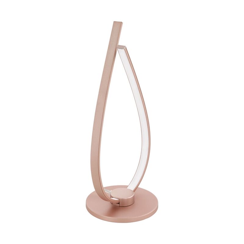 Guld design bordlampe aluminium, Josef, 14W, 3000K LED, med brytare
