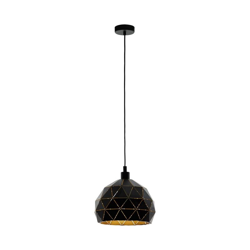 Sort modern pendler lampe stål, Silva