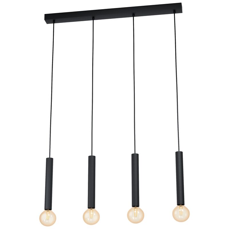 Sort pendler lampe metal, Nicholas