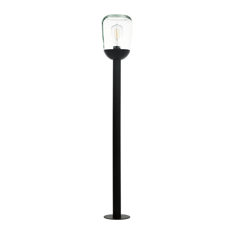 Sort modern udendørslampe aluminium, Kerwin, IP44