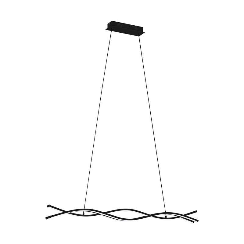 Sort modern pendler lampe stål, Arantxa, 36W, 3000K LED