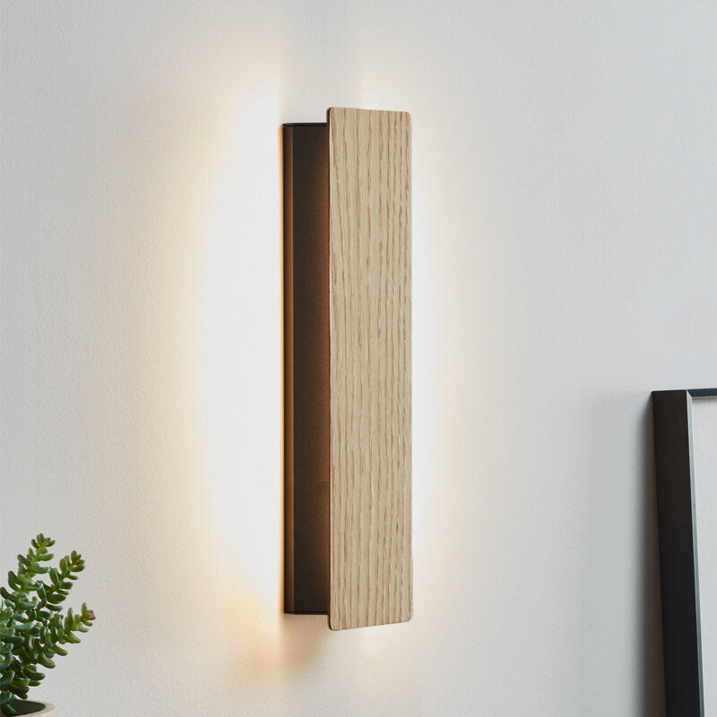 Træ væglampe sort, Zion, 12W, 3000K LED