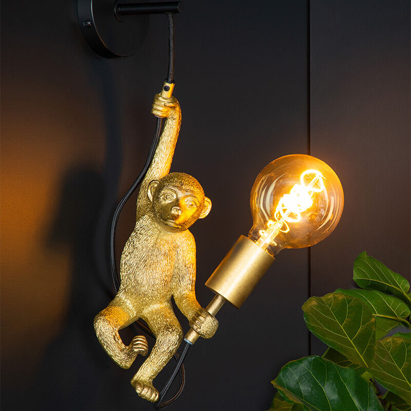 Sort væglampe retro, Extravaganza Chimp
