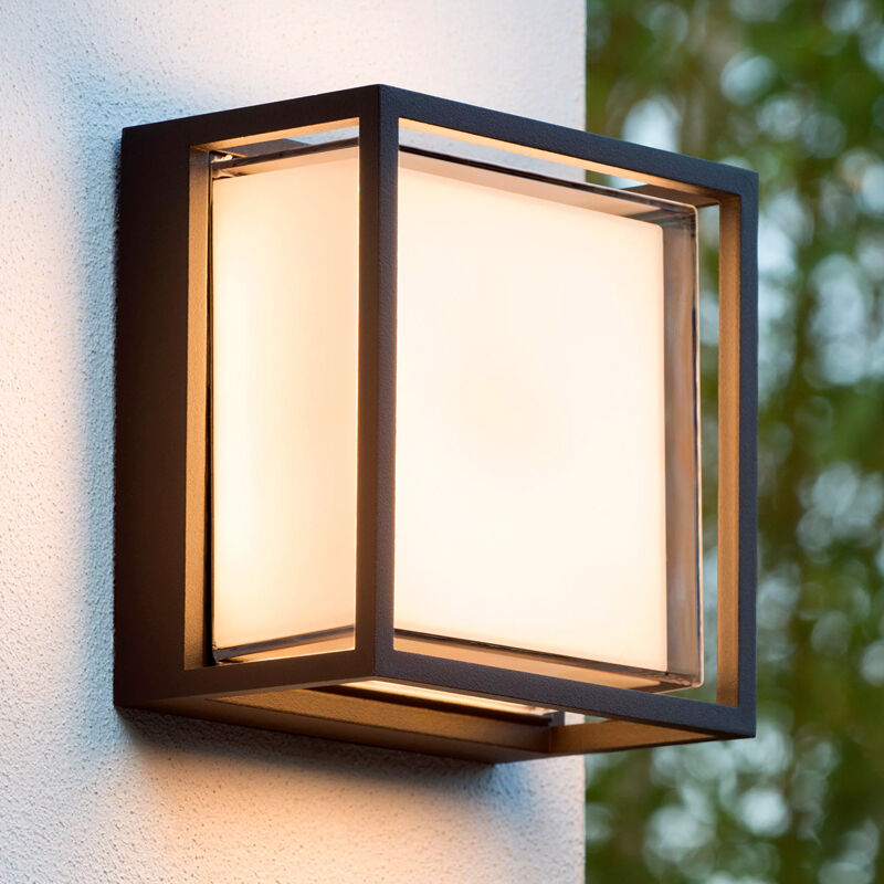 Sort udendørslampe modern, Singa, 9,6W, 2700K LED, IP54