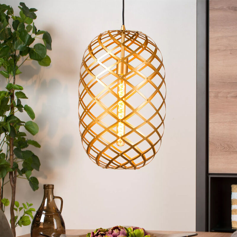 Guld pendler lampe modern, Wolfram